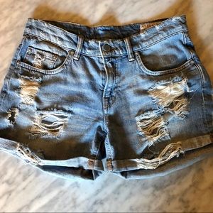 Allsaints Rip Denim Shorts